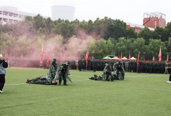 大学生的第一份答卷 郑州科技学院万名新生用军训成果献礼祖国74岁华诞